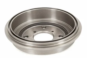 New brake drum on isolated white background